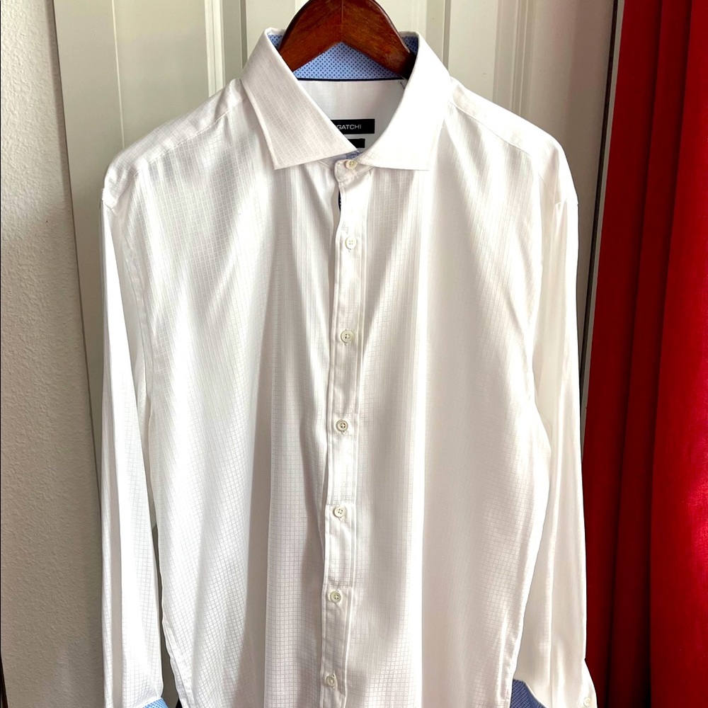 Bugatchi white long sleeved button up